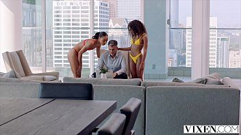 Play Two celebrities have hardcore sex with a man with a big cock